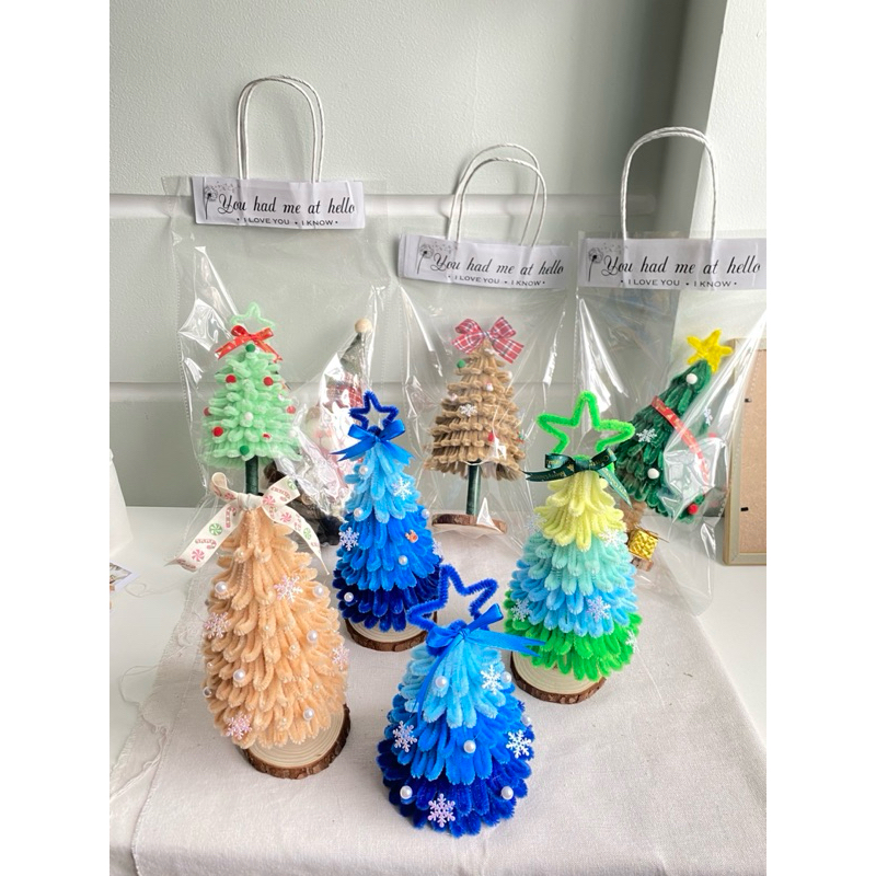 SET NGUYÊN LIỆU làm cây thông noel bằng kẽm nhung -Diy quà tặng cho bạn bè, người thân trang trí giáng sinh