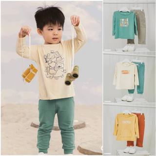Áo dài tay/Quần nỉ ấm áp họa tiết bé trai Treasure Chaang