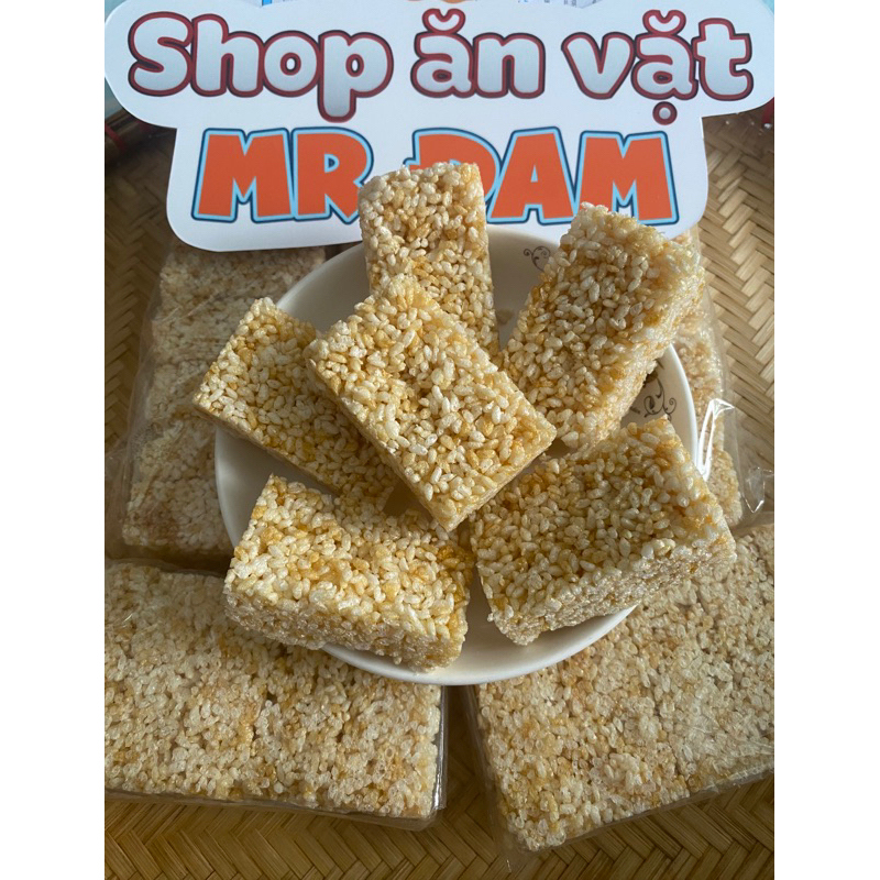 Cốm gạo ngào đường mật gói 6 miếng thơm ngon hàng mới