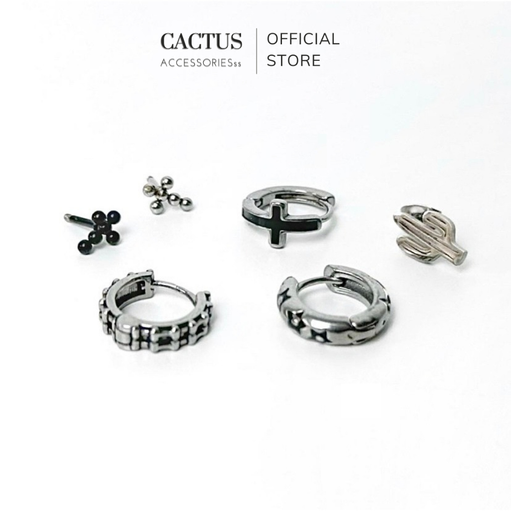 Khuyên tai xỏ lỗ thép y tế không gỉ kiểu dáng đa dạng phong cách unisex nam nữ