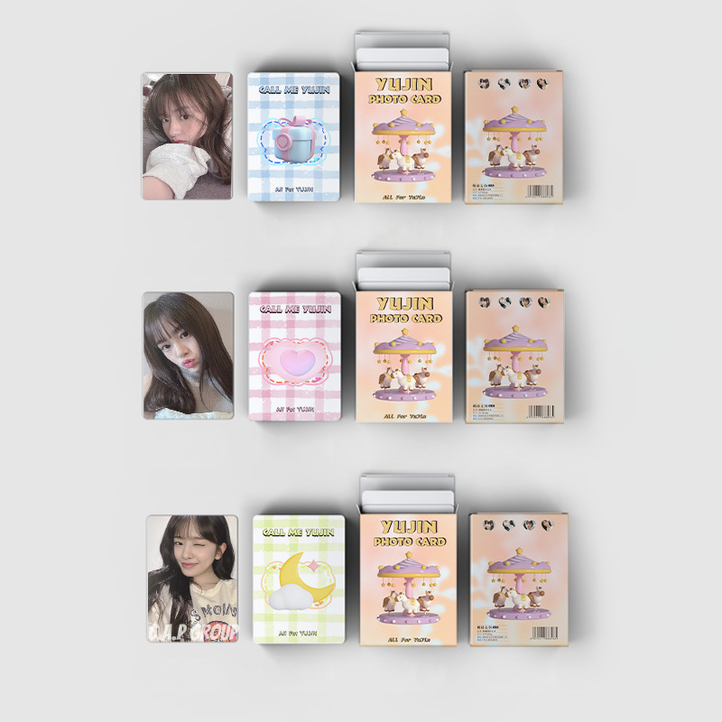 Lomo card IVE Hologram Thẻ bo góc Yujin Album Thần Tượng Kpop - Đu Quay Ngựa