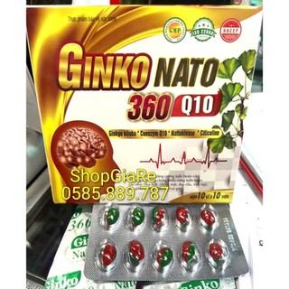 Ginkgo Natto 360 Q10 Gold trí nhớ và chứng mất ngủ hoạt huyết dưỡng não, đau đầu chóng mặt, ngủ không ngon giấc