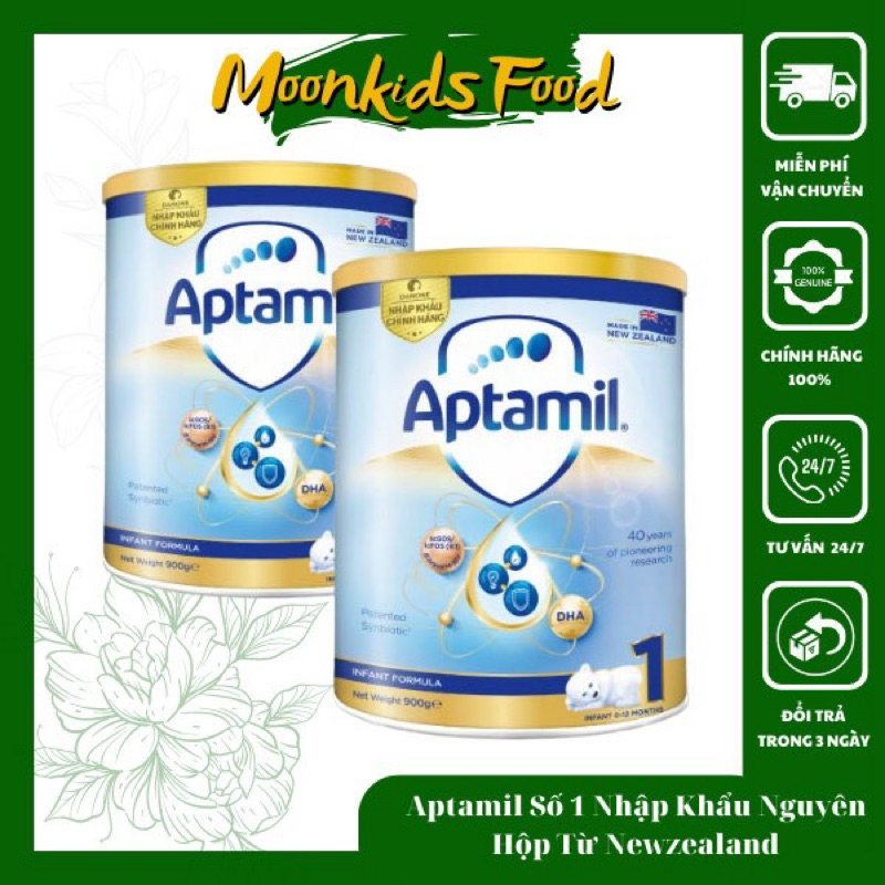 Sữa Aptamil Số 1 Hộp 900gr New Zealand Giúp Bé Tăng Cân Và Phát Triển Trí Não