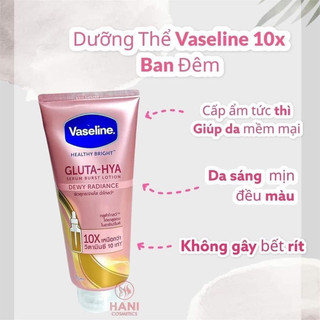 Dưỡng thể vaseline 10x serum gluta-hya 330ml mẫu mới nhất thái lan