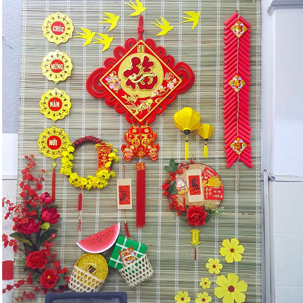 Mành rèm trang trí Tết rông 1,5m1,6m rèm deco chụp hình,rèm trang trí nhà cửa