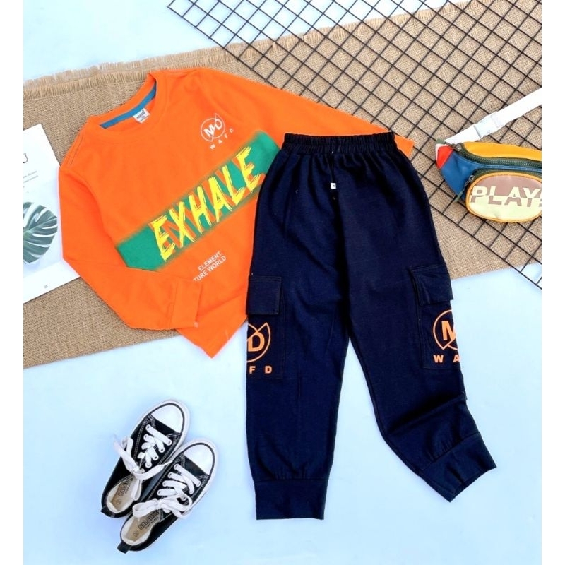 Bộ dài tay thu đông bé trai size đại 20-40kg  chất thun cotton co giãn