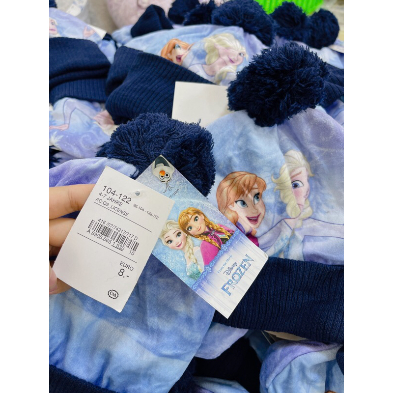 Mũ len bé gái el sa nguyên móc tag dư xịn dis ney 2-7Y