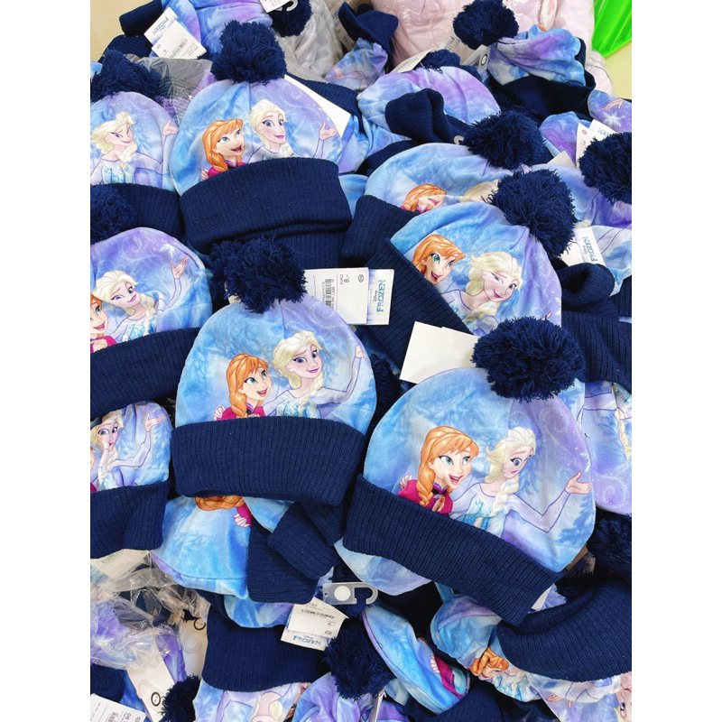 Mũ len bé gái el sa nguyên móc tag dư xịn dis ney 2-7Y