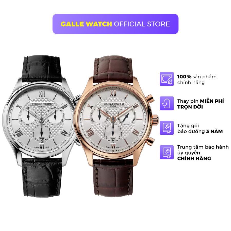 Đồng hồ nam Frederique Constant FC-292M phong cách sang trọng, chịu nước 5ATM, dây da đeo tay êm ái,