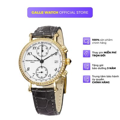 Đồng hồ nữ Frederique Constant FC-291A2RD5 kính Sapphire, chức năng Chronograph thể thao, dây da đeo tay cao cấp.