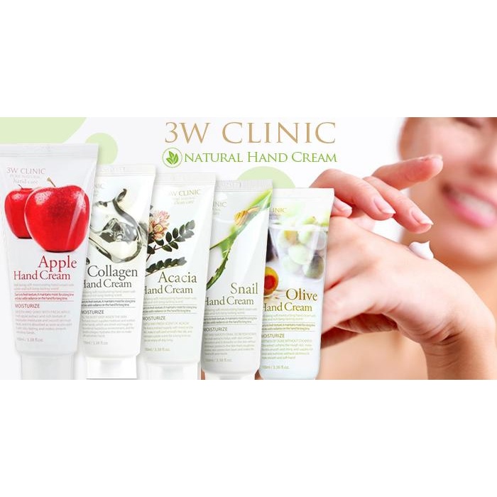 Kem Dưỡng Da Tay Mềm Mịn 3W Clinic Hand Cream 100ml