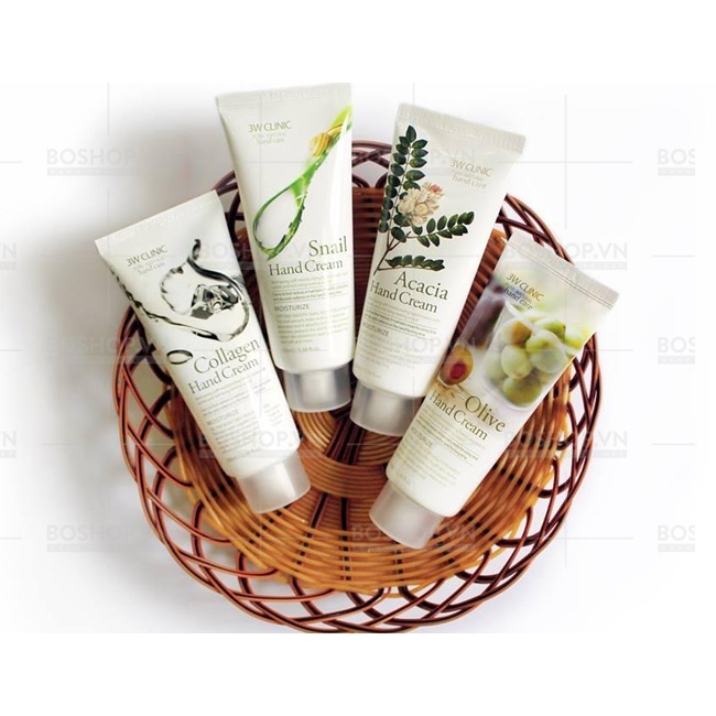 Kem Dưỡng Da Tay Mềm Mịn 3W Clinic Hand Cream 100ml