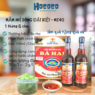 Nước Mắm Nhỉ Cá Cơm Bà Hai Phan Thiết chai sành 500ml loại đặc biệt 30 độ đạm làm quà tặng biếu rất ý nghĩa