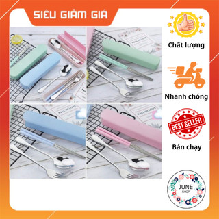 Bộ hộp gồm muỗng, đũa và nĩa cá nhân vệ sinh an toàn tiện lợi