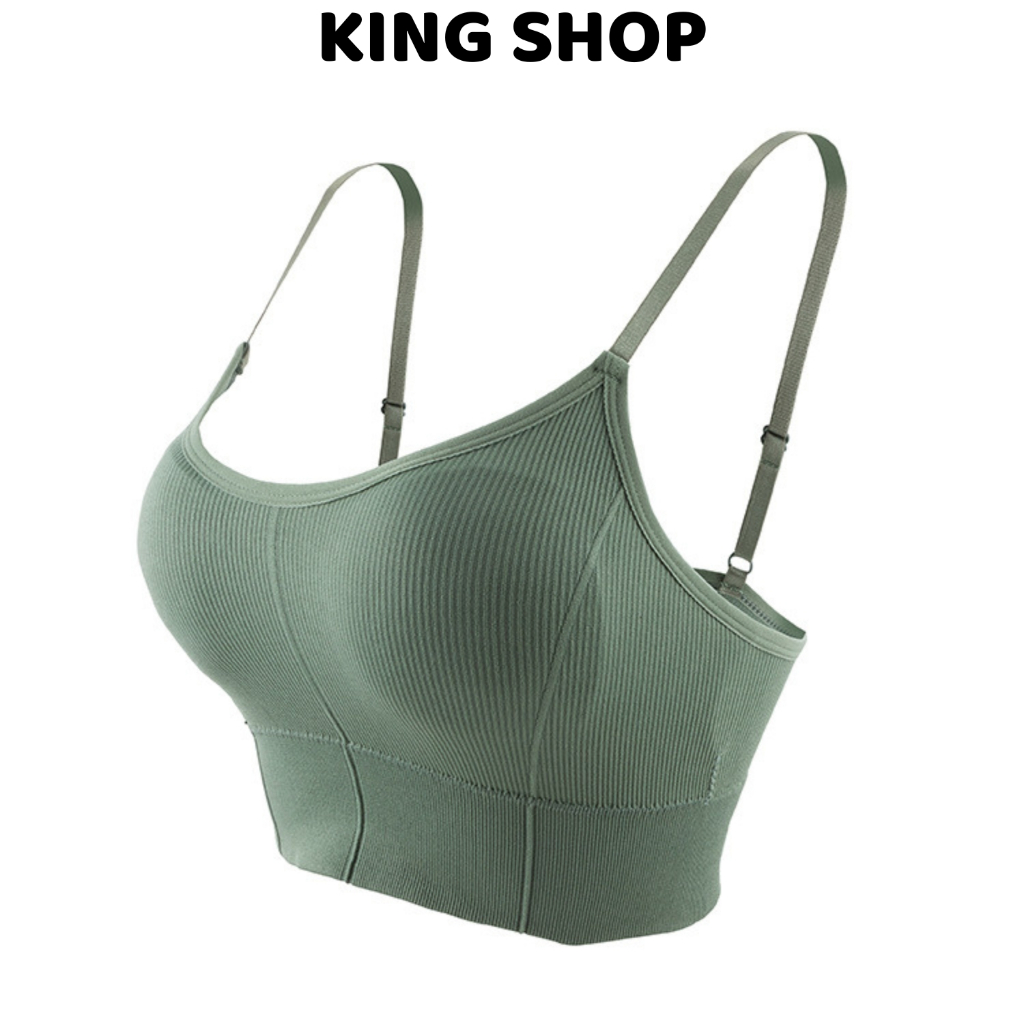 Áo bra nữ thể thao chất liệu cotton thoáng mát, ngăn mùi, thấm hút tốt King Shop B828
