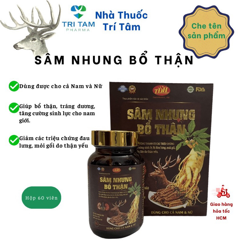 Sâm Nhung Bổ Thận dùng được cho Nam và Nữ  hỗ trợ các chức năng về Thận