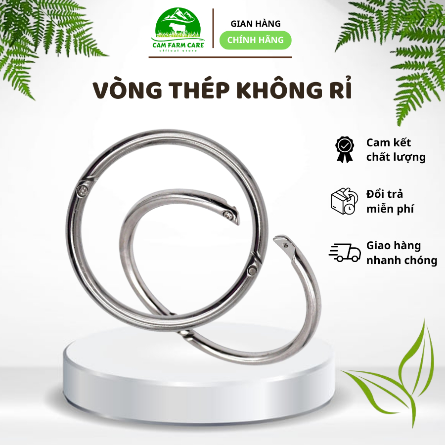 Vòng thép không rỉ xâu mũi bò siêu bền