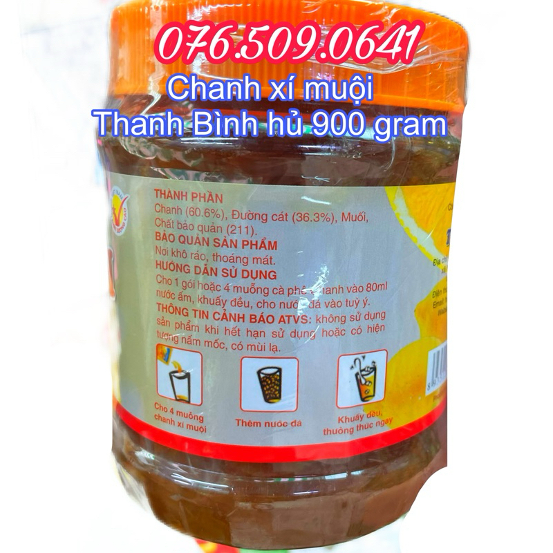 Chanh xí muội Thanh Bình hủ 900 gram
