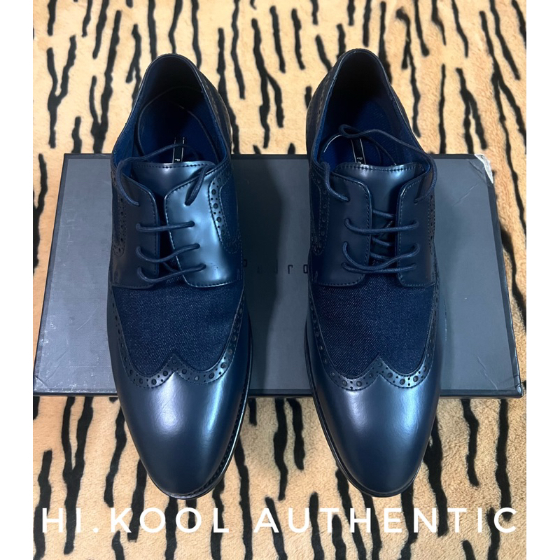 Giày da nam màu xanh Pedro authentic BROGUES size 40