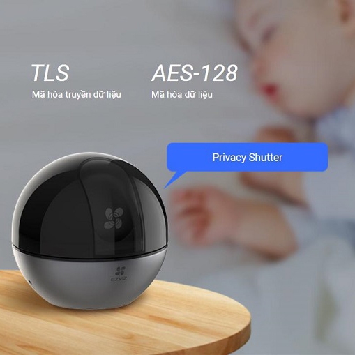 Camera Wifi Ezviz E6 3K-5MP Siêu Nét, Xoay 360 Độ - TRANGIATELECOM