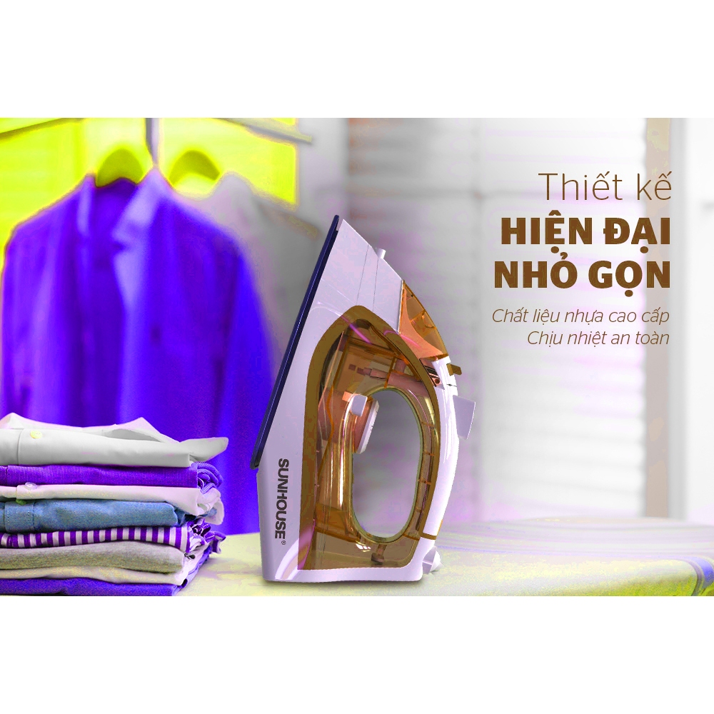 Bàn là, bàn ủi hơi nước SUNHOUSE SHD2068 công suất 1600w