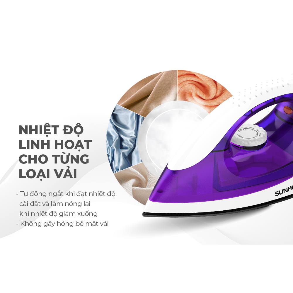 Bàn là, bàn ủi khô Sunhouse SHD2011 công suất 1200w