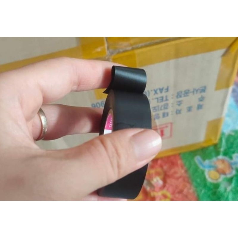 Băng Dính Đen Cách Điện Hàn Quốc Siêu Dẻo Siêu Dai Siêu Tốt Cuộn Dầy 20Y