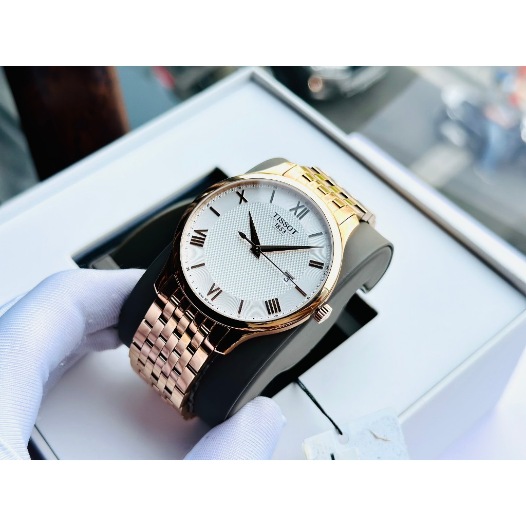 Đồng hồ nam dây thép Tissot Tradition Rose T063.610.33.038.00