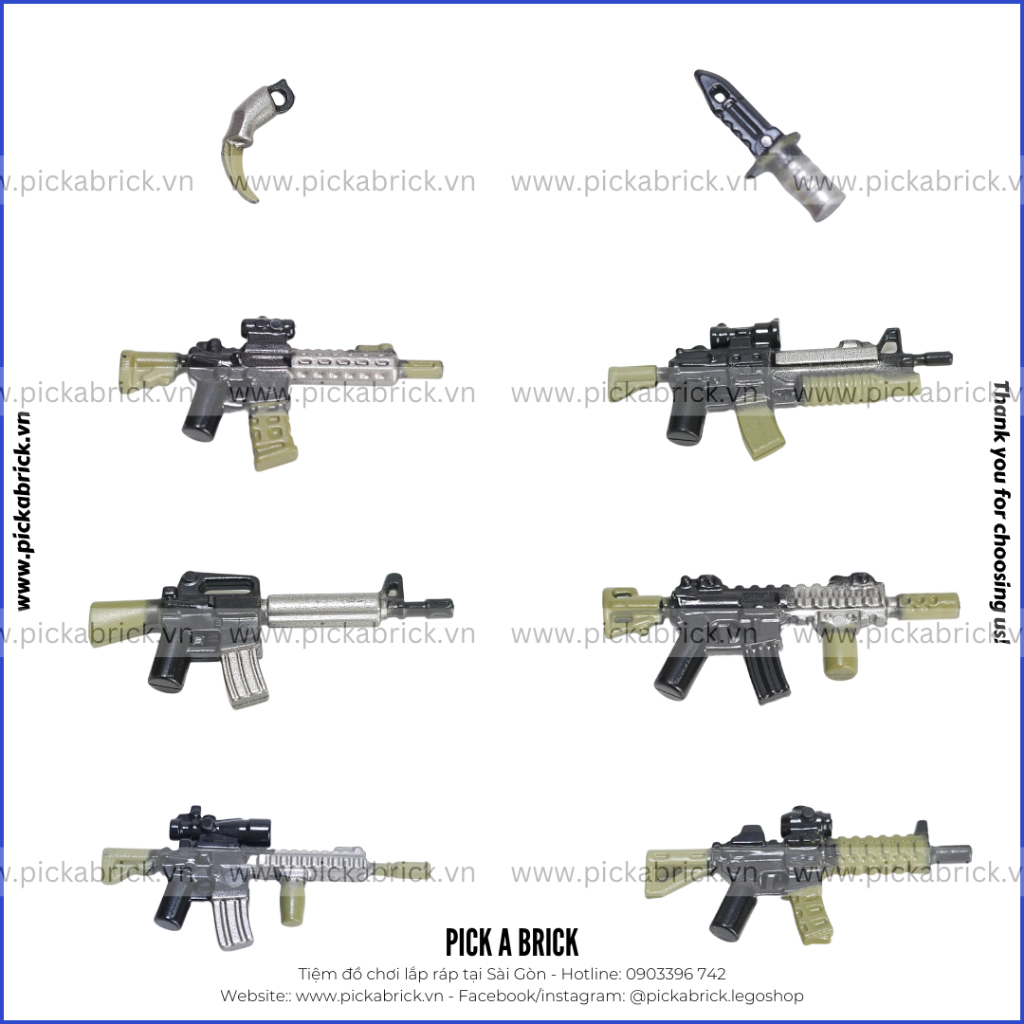 Vũ khí SWAT có màu / Vũ khí CAMO rằn ri - Đồ chơi lắp ráp mô hình phụ kiện SWAT lính quân đội Minifigures Quân sự MOC