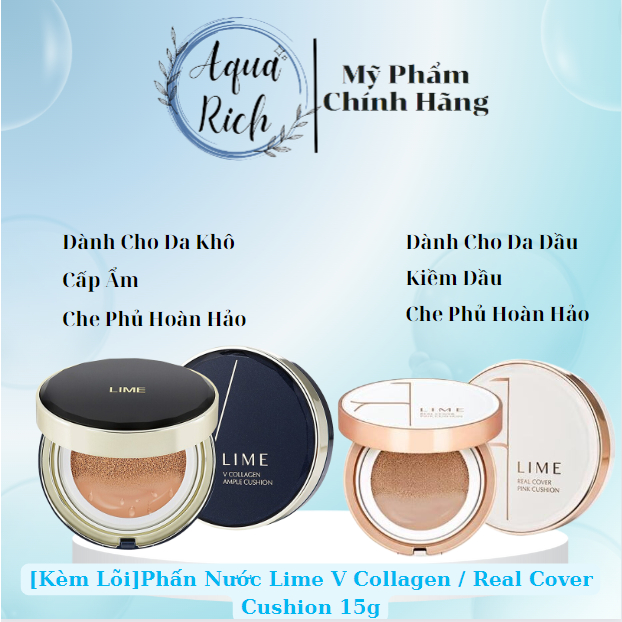 Phấn Nước Lime V Collagen Ample Cushion [xanh]