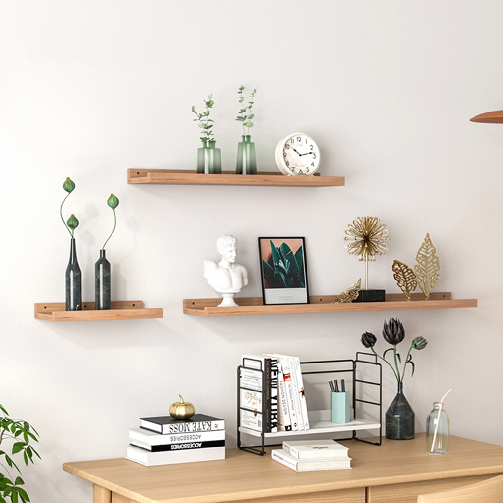 Kệ gỗ treo tường Decor, Giá treo tường đa năng trang trí
