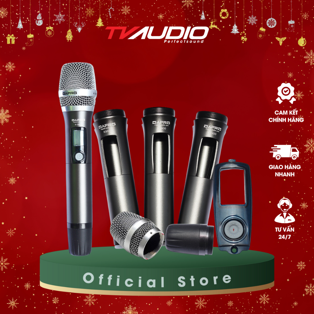 Bộ vỏ đầy đủ Micro DAPRO K8900 chính hãng Dapro ThanhVu Audio Vỏ Micro Dapro Không Dây