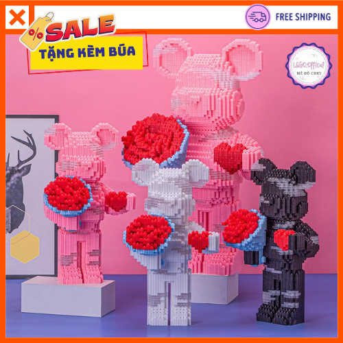 Mô Hình Lắp LEGO BEARBRICK HAICAIPIN 55CM, Đồ Chơi Xếp Hình Độc Đáo, Thú Vị, Tăng Khả Năng Sáng Tạo, Tư Duy,Decor Phòng