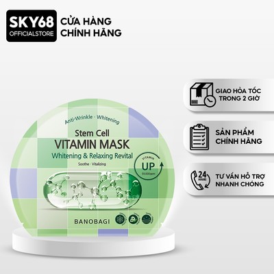 Mặt nạ BANOBAGI Dưỡng Sáng, Thư Giãn Da Stem Cell Vitamin Mask 30ml - CARO Relaxing Revital
