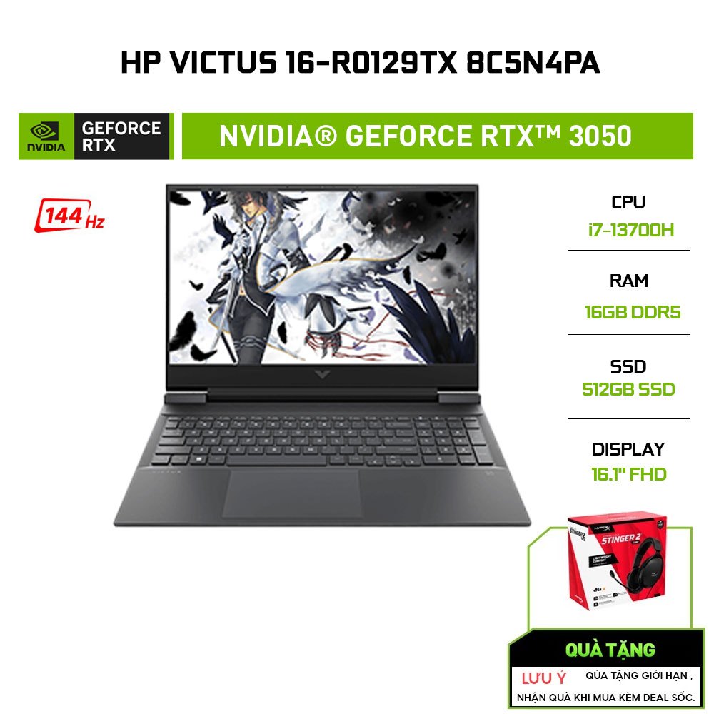 Laptop Gaming HP Victus 16-r0129TX 8C5N4PA i7-13700H | 16GB | 512GB | RTX™ 3050 6GB