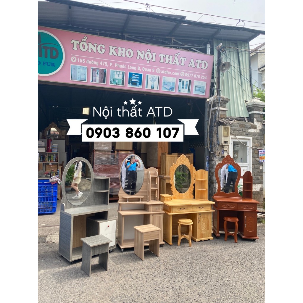Bàn trang điểm gỗ thông tự nhiên 100% sang trọng bền đẹp y hình thực tế -bàn phấn cao cấp xuất khẩu giá xưởng cho phụ nữ