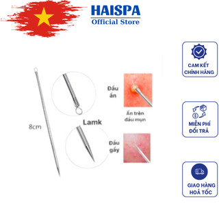 Cây nặn mụn vỉ 12c, que nặn mụn 2 đầu chuyên nặn mụn trứng cá, đầu đen Hàn Quốc - Haispa