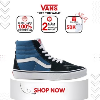 Vans sk8 navy cổ cao CHÍNH HÃNG nam nữ, giày vans cao cấp chuẩn full box