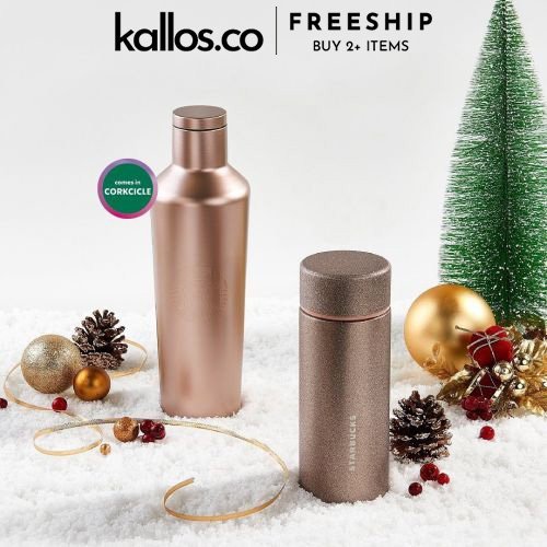 Bộ Starbucks SS Christmas Gold Beam Mocha, Miir, Cockcicle Tumbler, Artistic Cold Cup - Kallos Vietnam