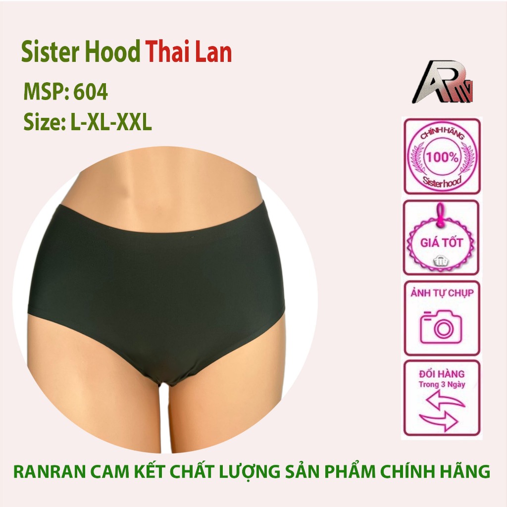 Quần Lót Nữ Su Đúc Cao Cấp Lưng Vừa Không Viền Siêu Bền Thái Lan Sister Hood 604L