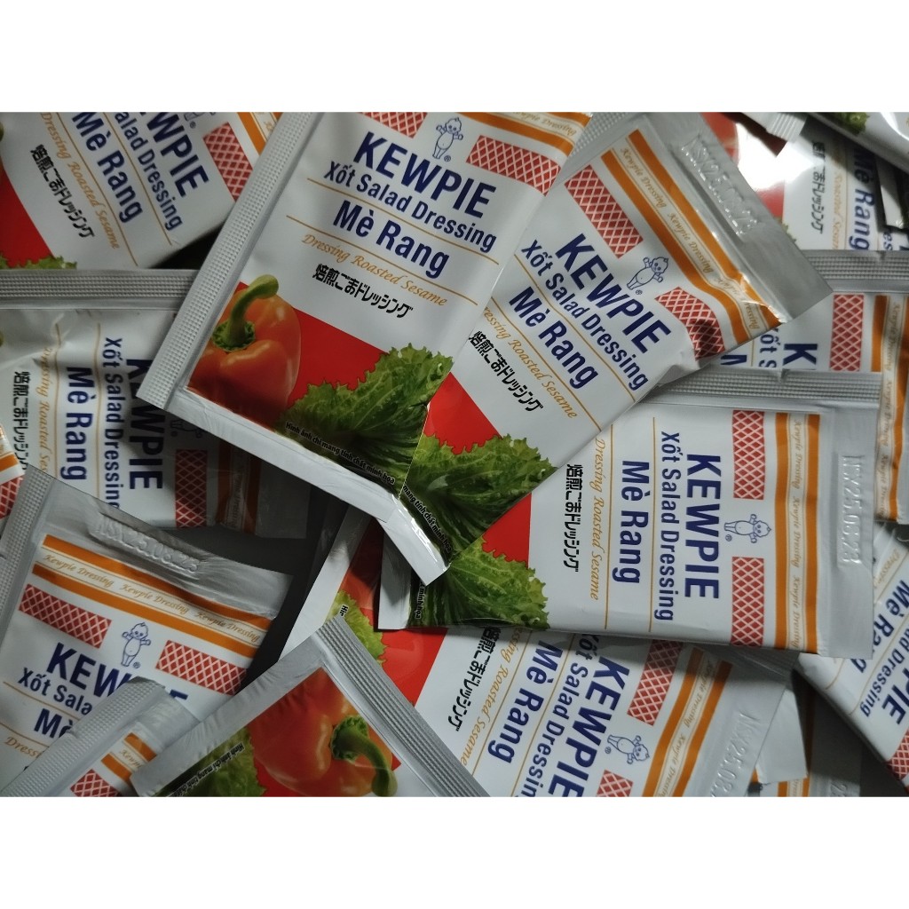Nước sốt mè rang Kewpie gói 15ml, mua 50 gói sốt tặng kèm 1 gói rong nho 10gr nở 30gr siêu ngon, siêu giòn