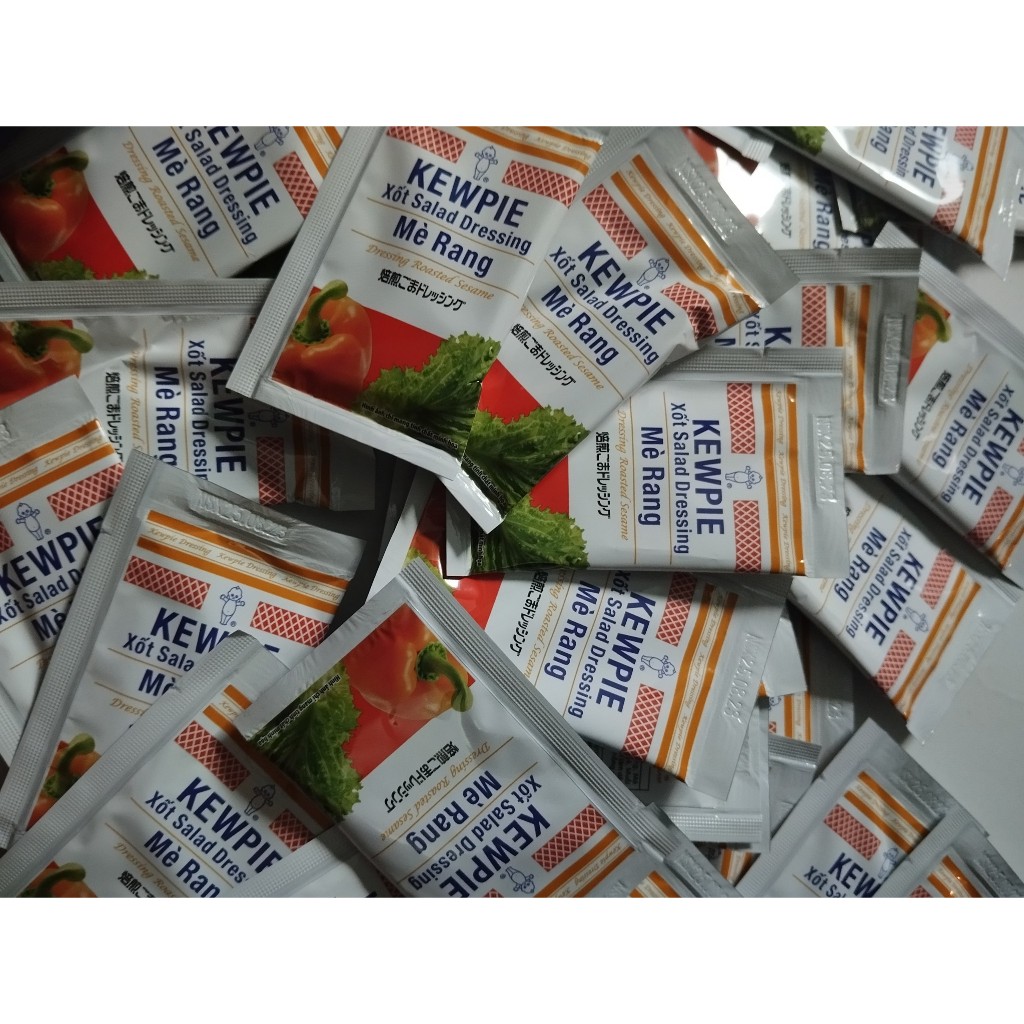Nước sốt mè rang Kewpie gói 15ml, mua 50 gói sốt tặng kèm 1 gói rong nho 10gr nở 30gr siêu ngon, siêu giòn