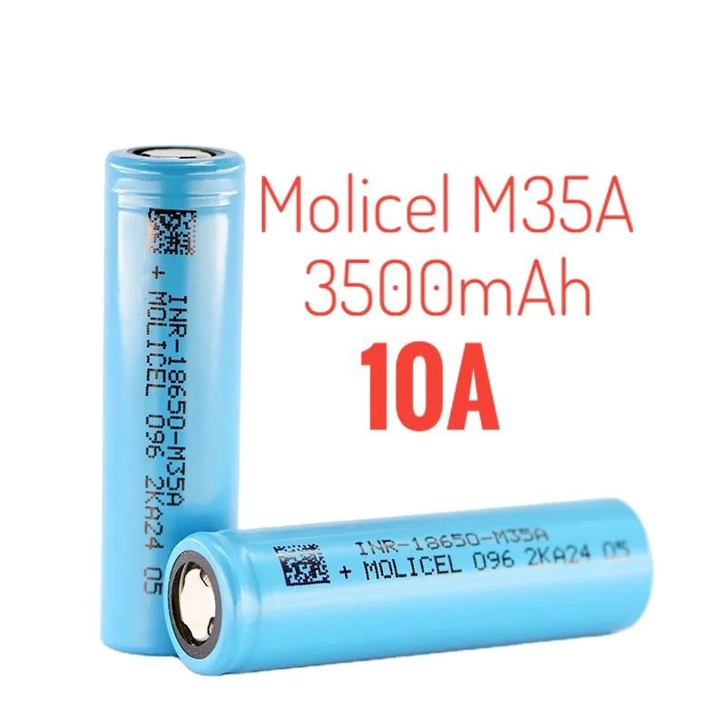 Pin sạc ICR 18650 Molicel M35A, dung lượng 3500mah, xả liên tục 10a