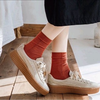 Tất Nữ Cổ Cao Vớ Trơn Unisex Basic Đủ Màu