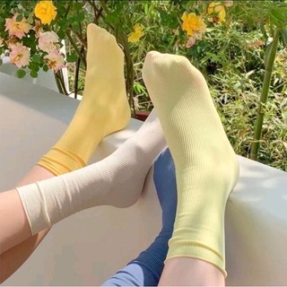 Tất nữ cổ cao vớ trơn unisex basic đủ màu