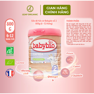 Sữa dê hữu cơ babybio số 2 800g
