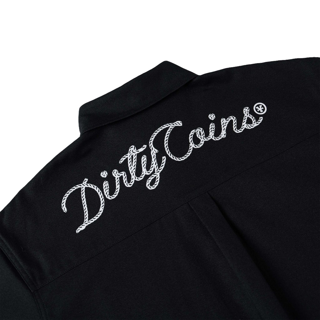 Áo Sơmi DirtyCoins Rope Print Relaxed Shirt - Black