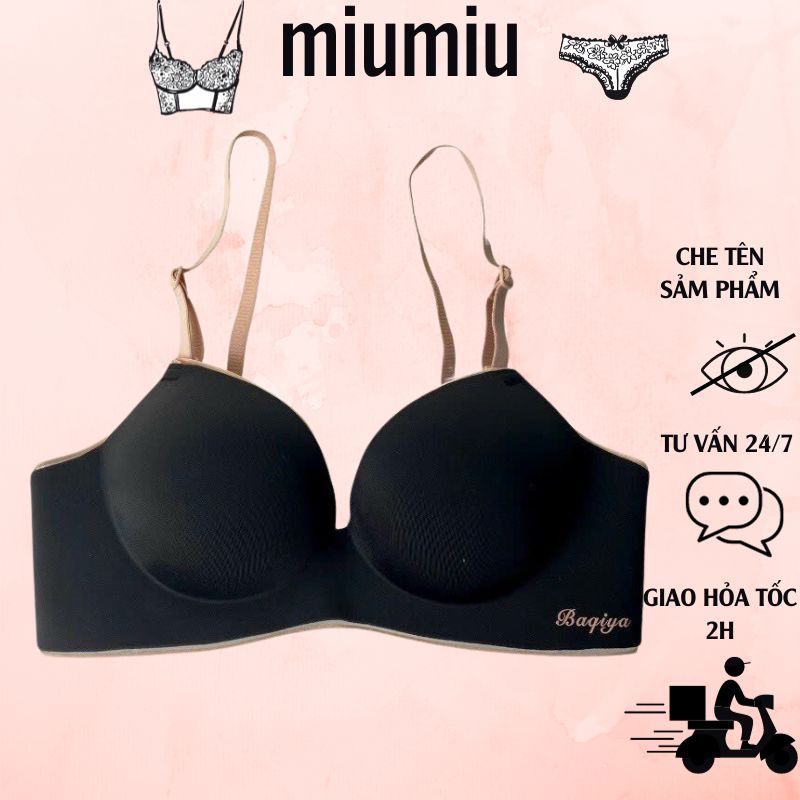 Áo Ngực Su Không Gọng Nâng Ngực Tạo Khe Hai Dây Cài Sau Đệm Dày K92