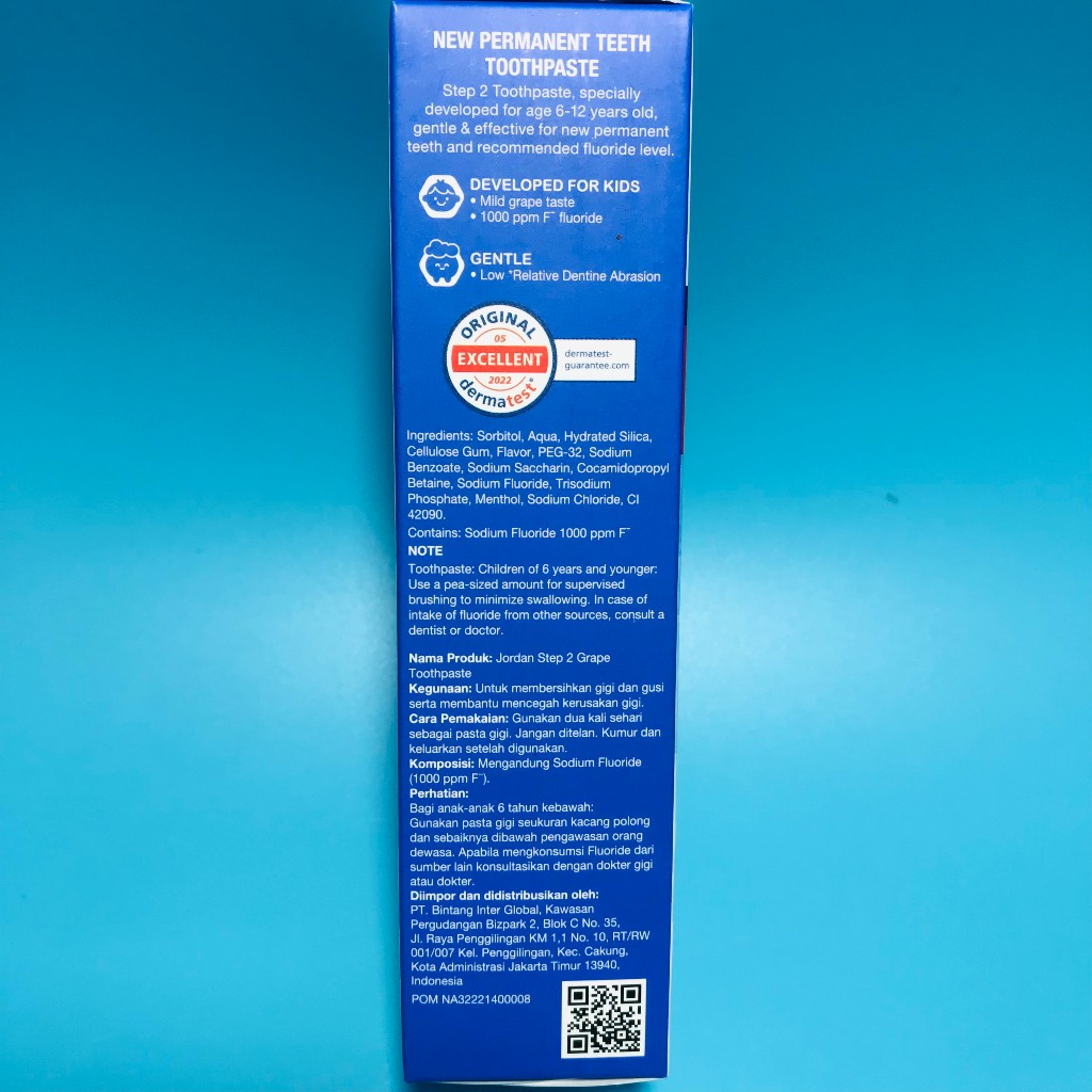 Kem Đánh Răng Jordan Trẻ Em Vị Dâu Tây&Vị Vải & Vị Nho&Vị Táo 75g