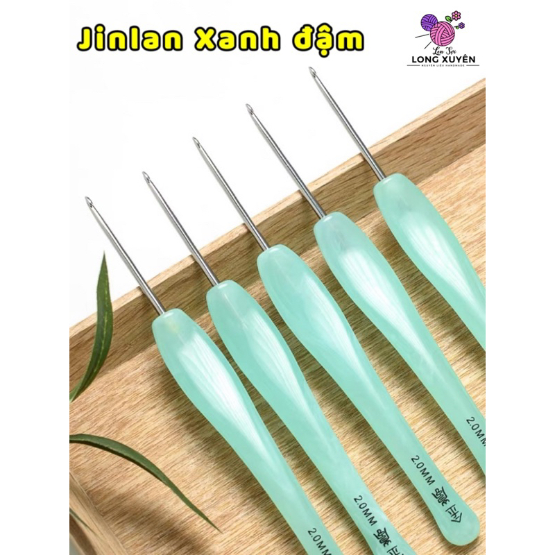 Kim móc Jinlan xanh đậm cán nhựa